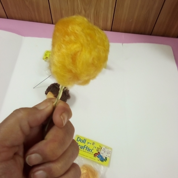 Vintage Crying Doll Heads with Picks Lot of 6 Doll Heads Doll Making - Picture 6 of 6